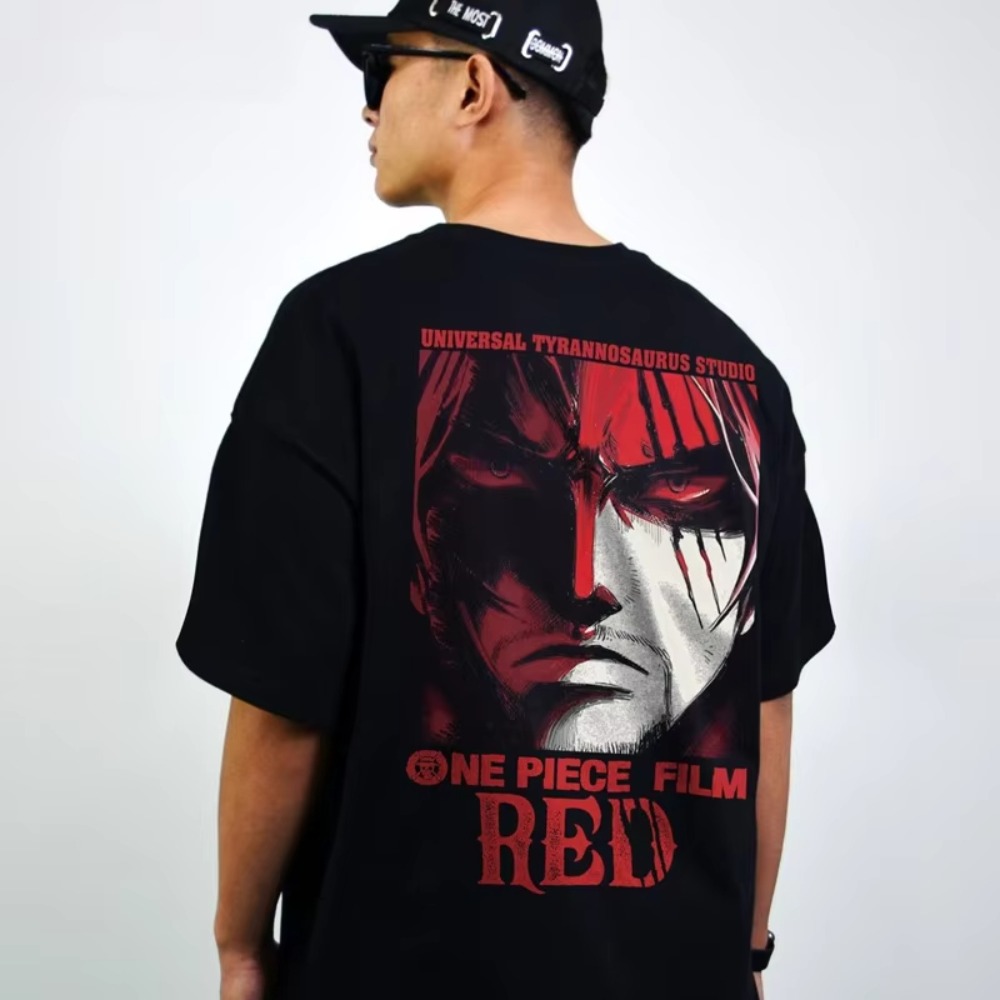2025One Piece Red Graphic T Sh - Good Streetwear Brand recension och pris