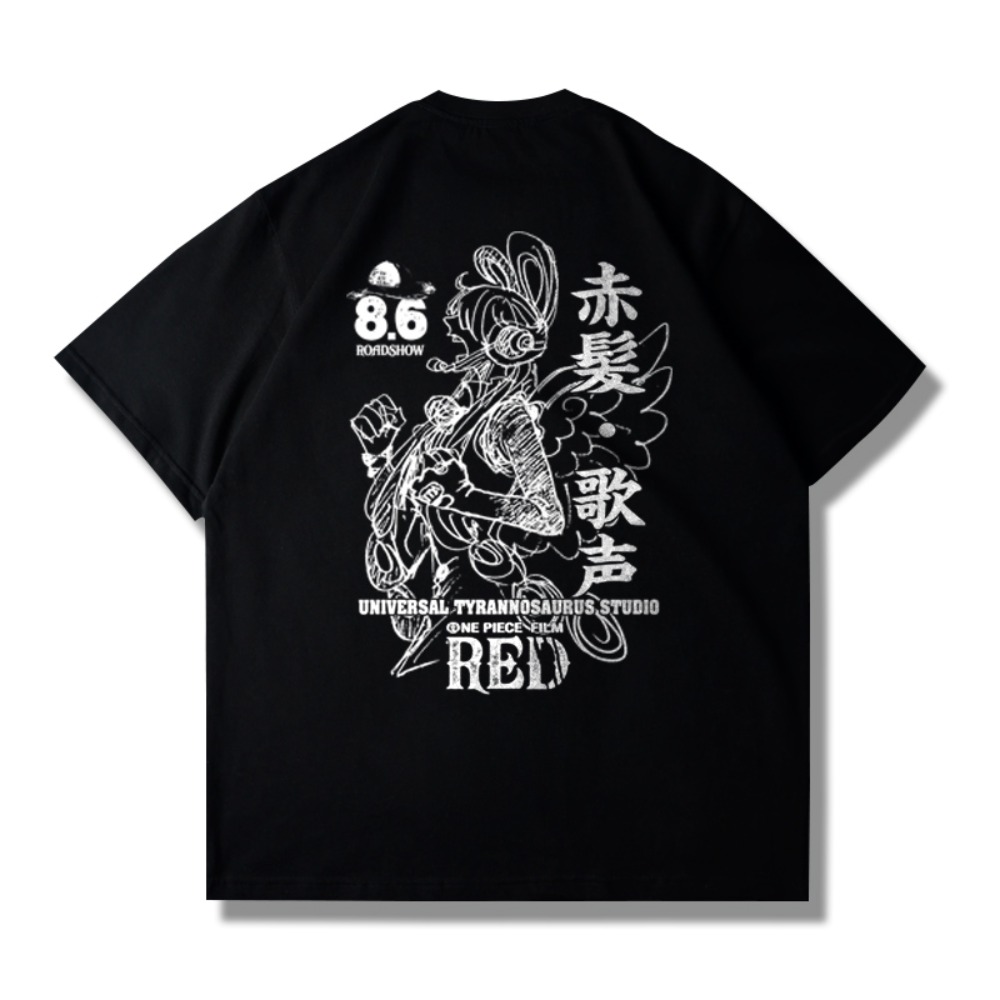 2025One Piece Red Graphic T Sh - Good Streetwear Brand recension och pris