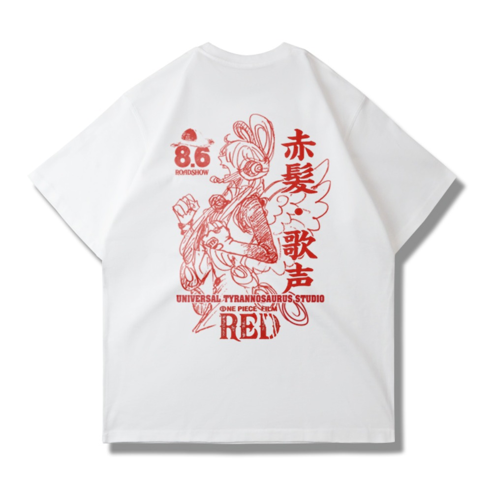 2025One Piece Red Graphic T Sh - Good Streetwear Brand recension och pris